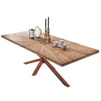 ESSTISCH Braun/Naturfarben L: 180cm - Braun/Naturfarben, MODERN, Holz/Metall (180/100/79cm) - MID.YOU