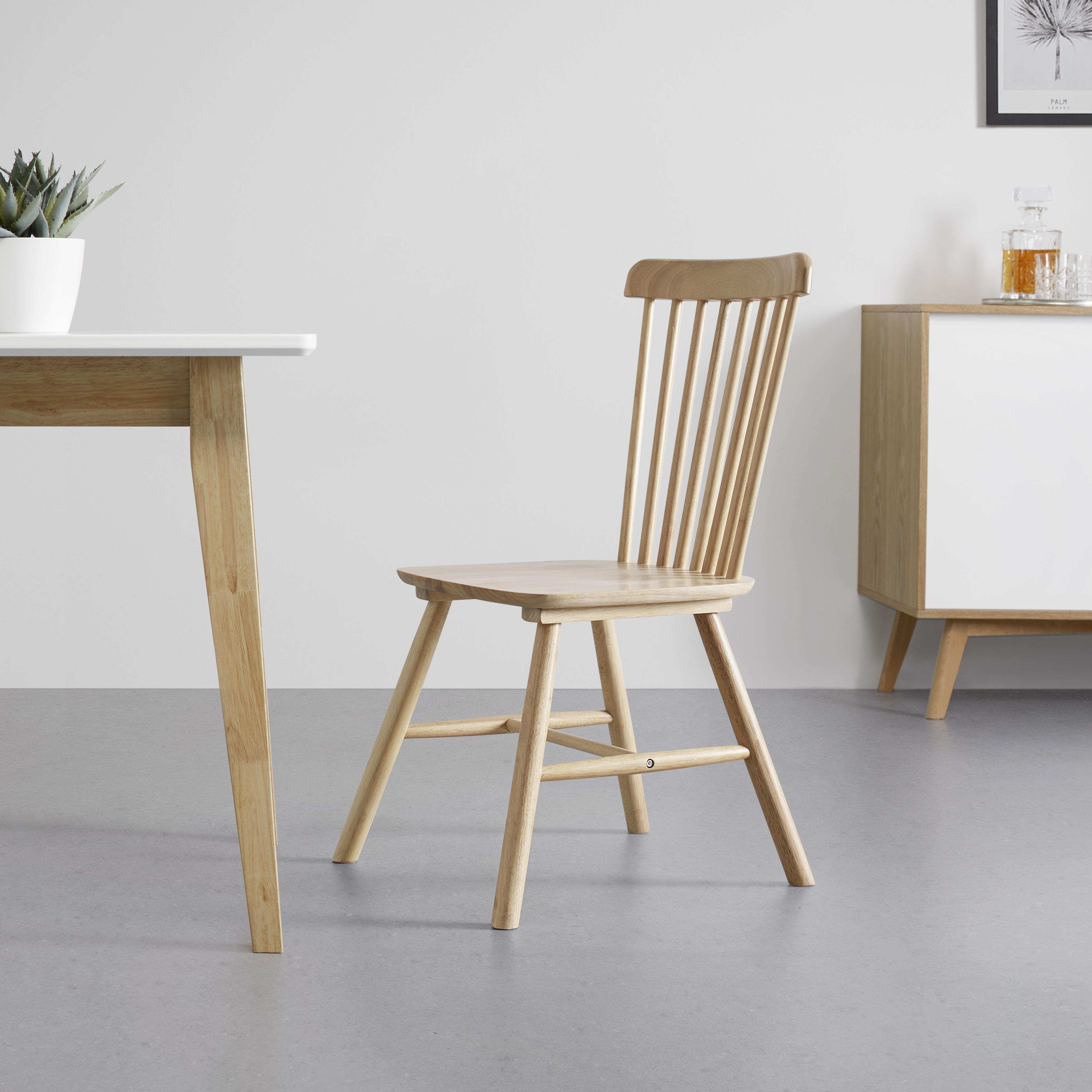 Jídelní Židle Z Kaučukového Dřeva Colin - přírodní barvy, Moderní, dřevo (45/86,5/45cm) - Bessagi Home