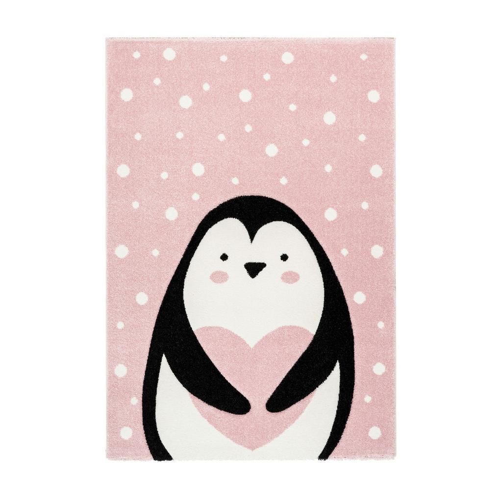 Kinderteppich Pinguin Rosa Gidya 80x150 Cm