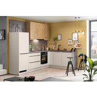 Eckküche Ip1200 Ohne Geräte 292x192 Cm Kiselgrau/eiche - Weiß, MODERN, Holzwerkstoff (292/192cm) - Impuls