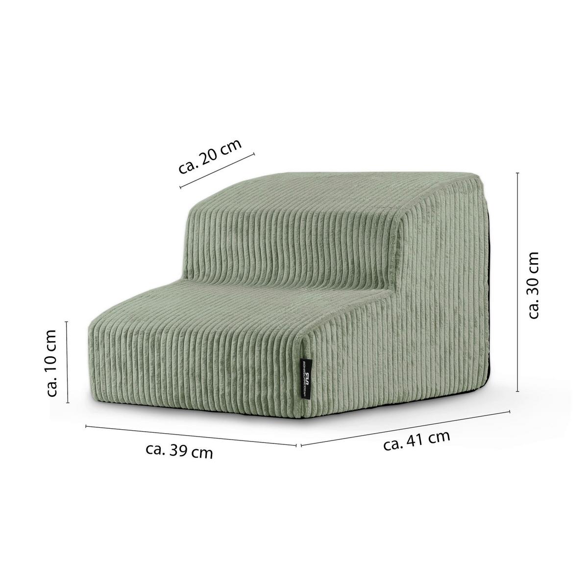 TIERTREPPE HUNDETREPPE SALBEI - Salbeigrün, Basics, Kunststoff/Textil (39/41/30cm)