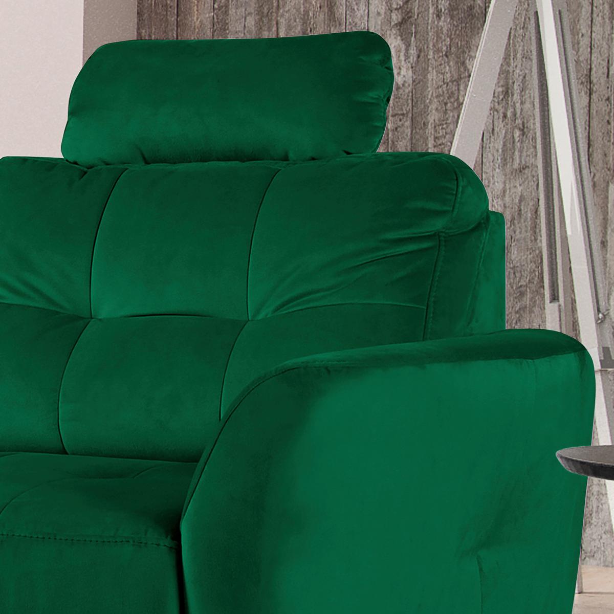 Ecksofa Nordic Dunkelgrün, S: 168 cm - Dunkelgrün/Buchefarben, Design, Textil (168/238cm) - Livetastic