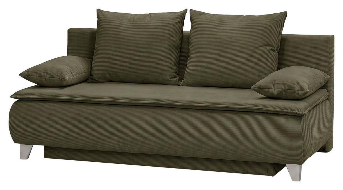 Boxspringová pohovka MONA, olivovozelený menčester - olivovozelená, Modern, textil (208/100/106cm) - Mömax