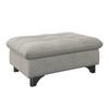 Hocker Gemini Dunkelgrau, B: 108cm - Taupe/Chromfarben, KONVENTIONELL, Textil (108/46/108cm)