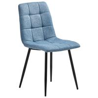 Esszimmerstuhl Empoli Blau/schwarz - Blau/Schwarz, LIFESTYLE, Textil/Metall (44,5/86/54,5cm) - Livetastic
