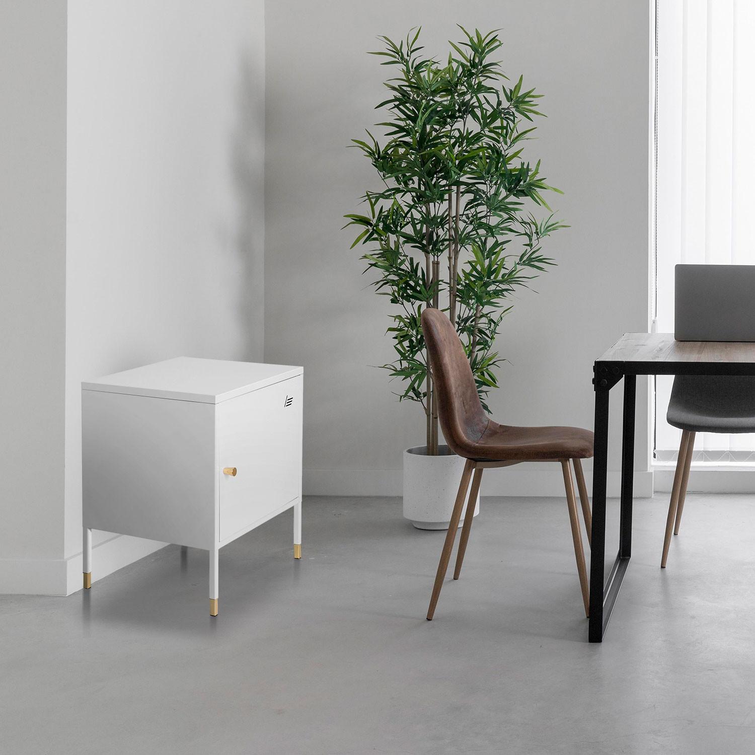 Sideboard 45 Cm Umeo Weiß - Weiß, Basics, Metall (45/50/35cm) - MID.YOU