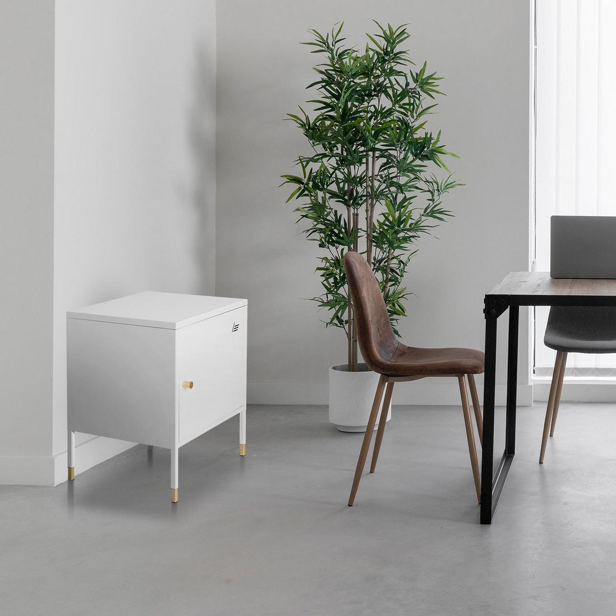 Sideboard 45 Cm Umeo Weiß - Weiß, Basics, Metall (45/50/35cm) - MID.YOU
