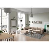 Eckschlafsofa Lumber Jack Hellgrau S: 203x264 cm - Wengefarben/Hellgrau, MODERN, Textil (203/264cm) - Trendmanufaktur