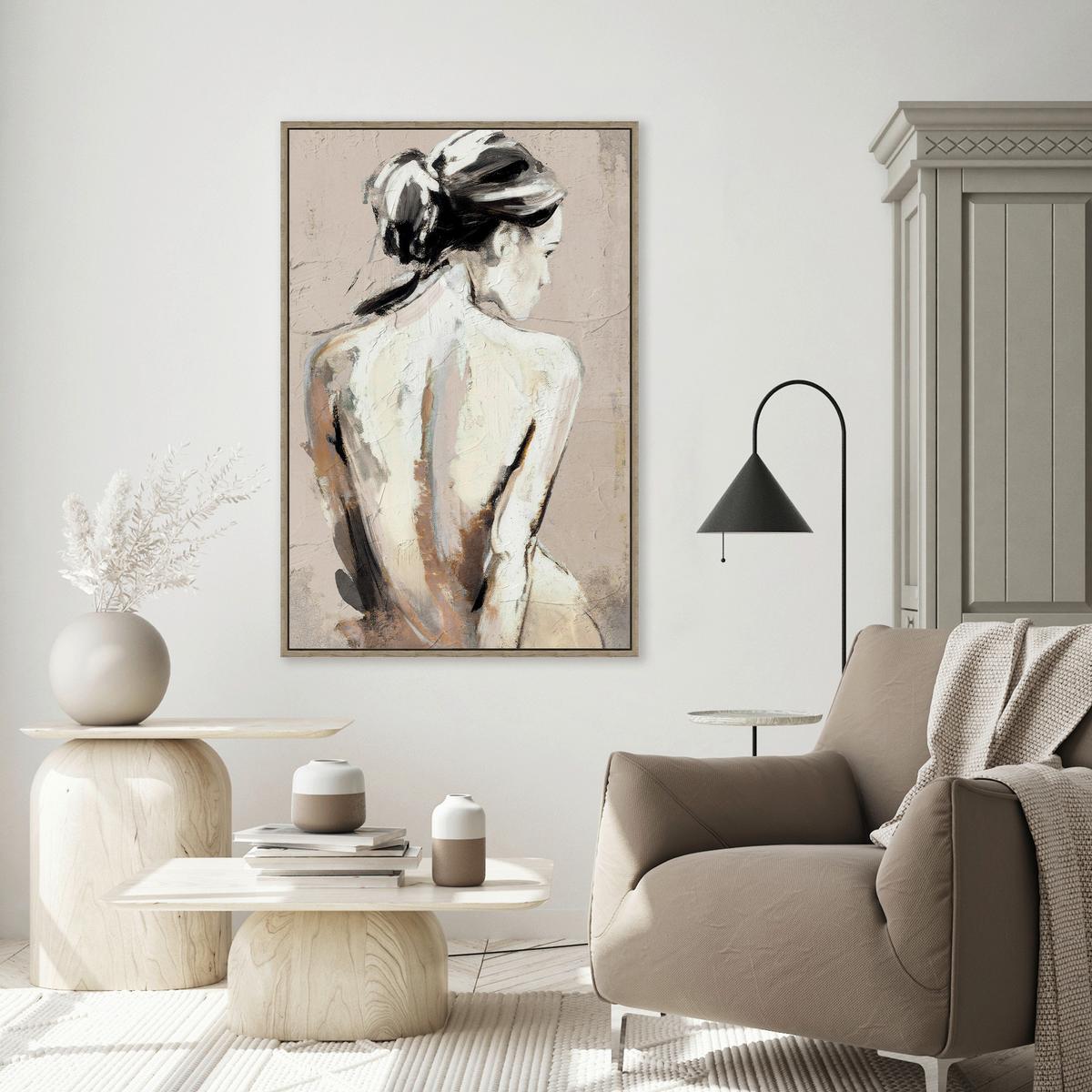 Obraz na plátně 60/90 cm - bílá/černá, Moderní, kompozitní dřevo/textil (60/90cm) - Mömax