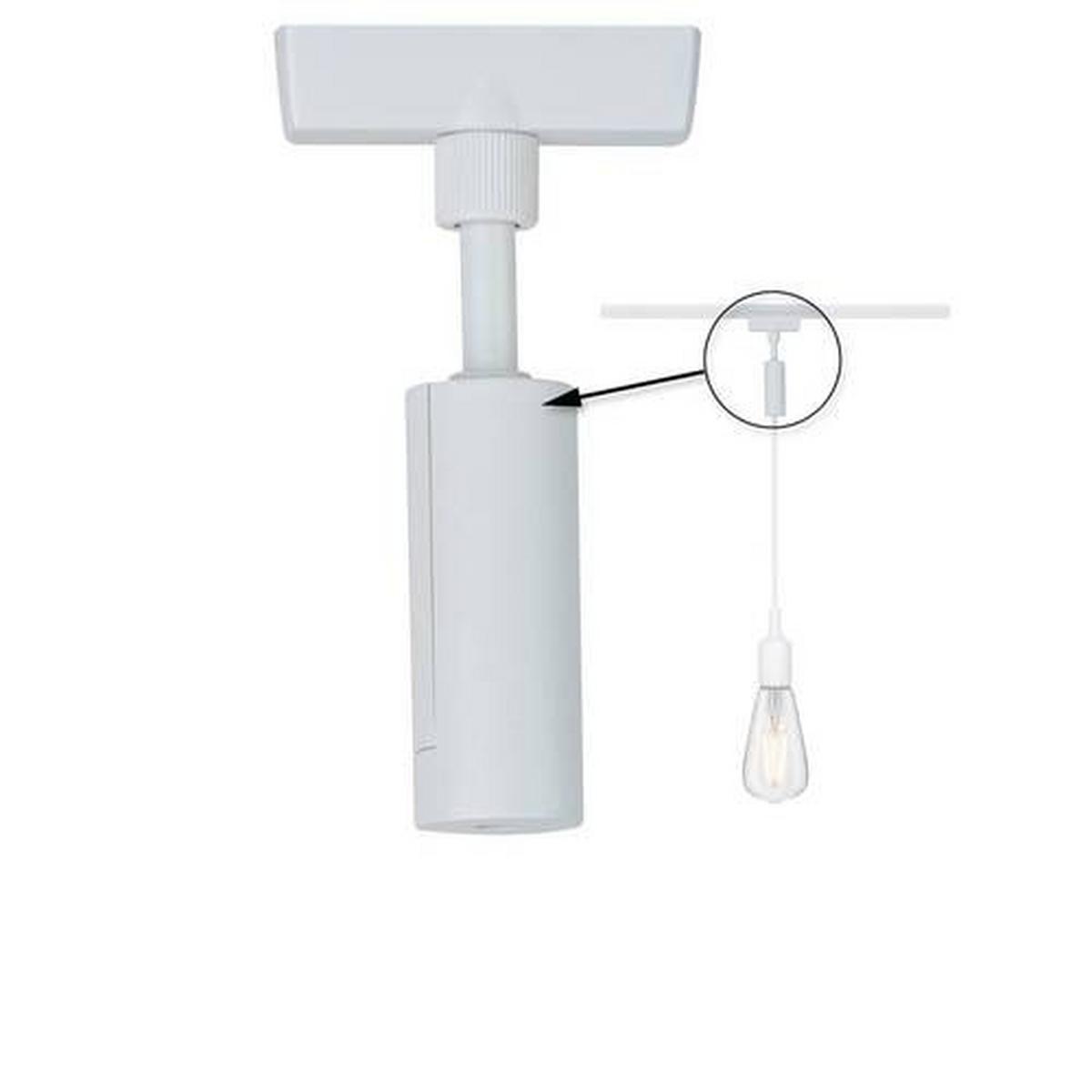 Schienensystem Urail Pendeladapter 95552 in Weiß - Chromfarben, Basics, Kunststoff/Metall (2,3/12,4cm) - Paulmann