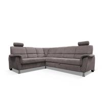 Sedačka MARSYLIA, ľavá, sivohnedý velúr, s relax.rohom - černá/barvy stříbra, Design, kov/dřevo (216/270cm) - MID.YOU