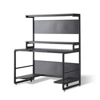 Schreibtisch Schwarz L: 120cm - Schwarz, Design, Holzwerkstoff/Metall (120/70/148cm) - Livetastic
