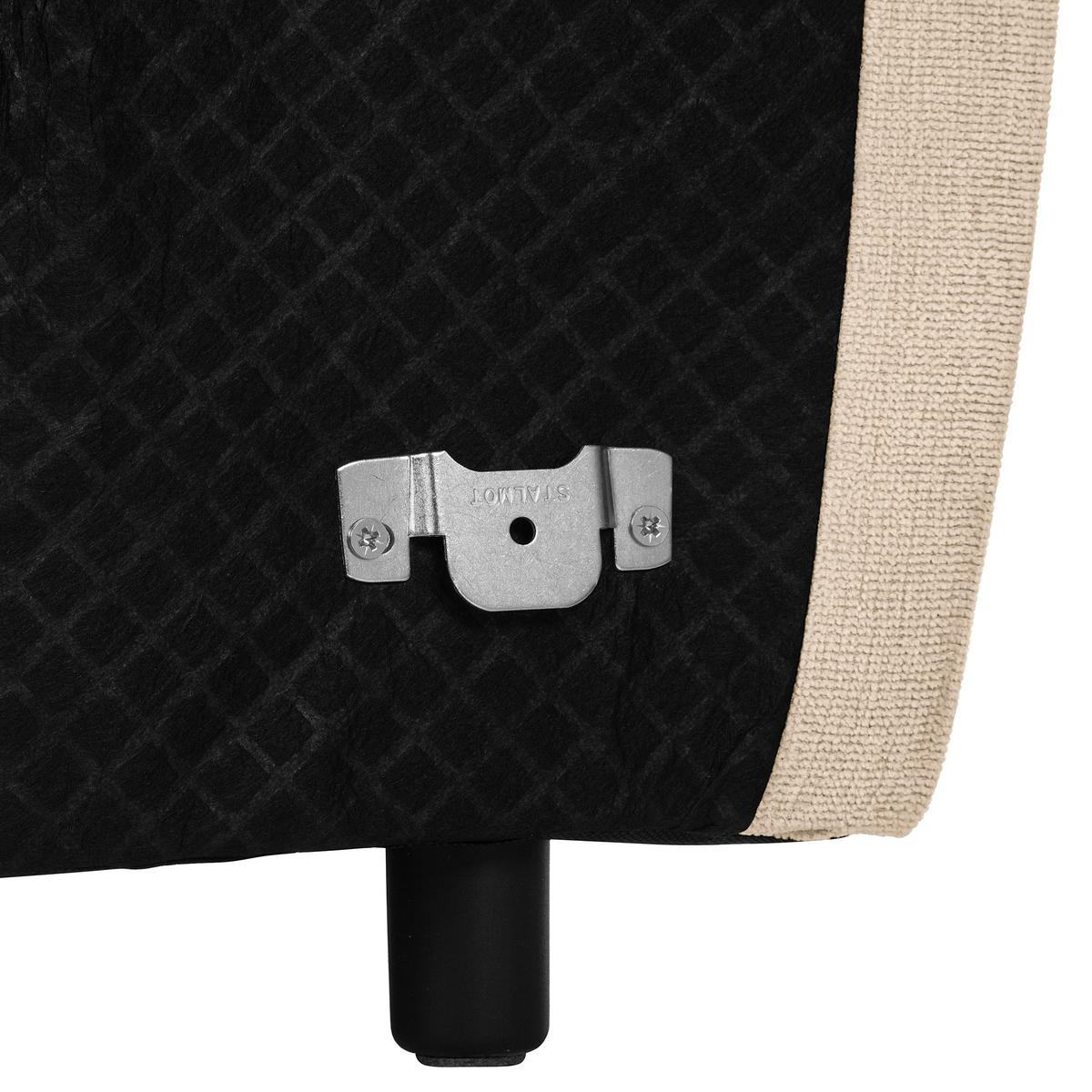 Ecksofa Fluffy, Creme S: 269x184 Cm - Creme/Schwarz, MODERN, Textil (269/184cm) - Trendmanufaktur