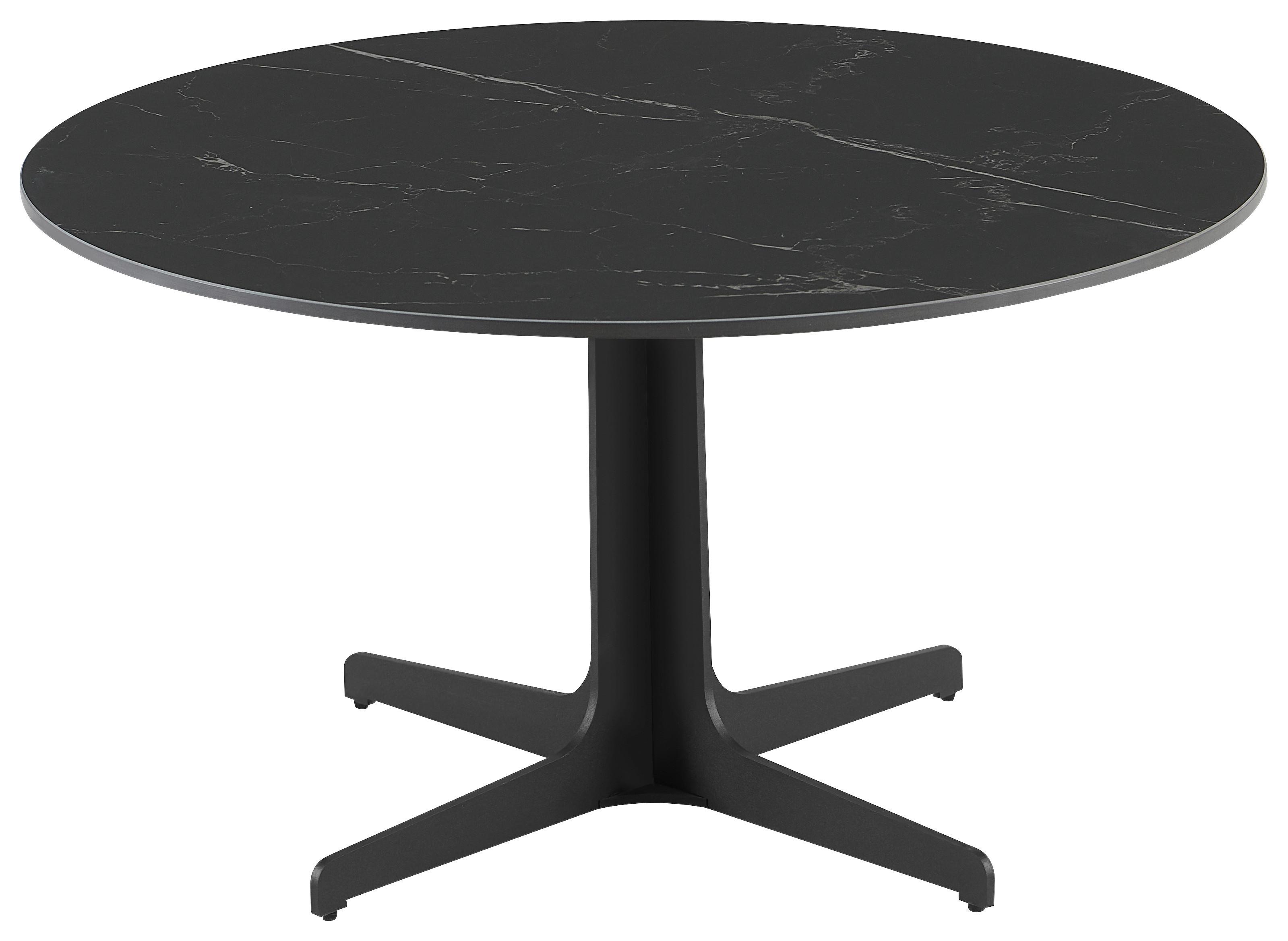 Couchtisch Black Pearl 3 - Schwarz, MODERN, Keramik/Metall (80/45/80cm)