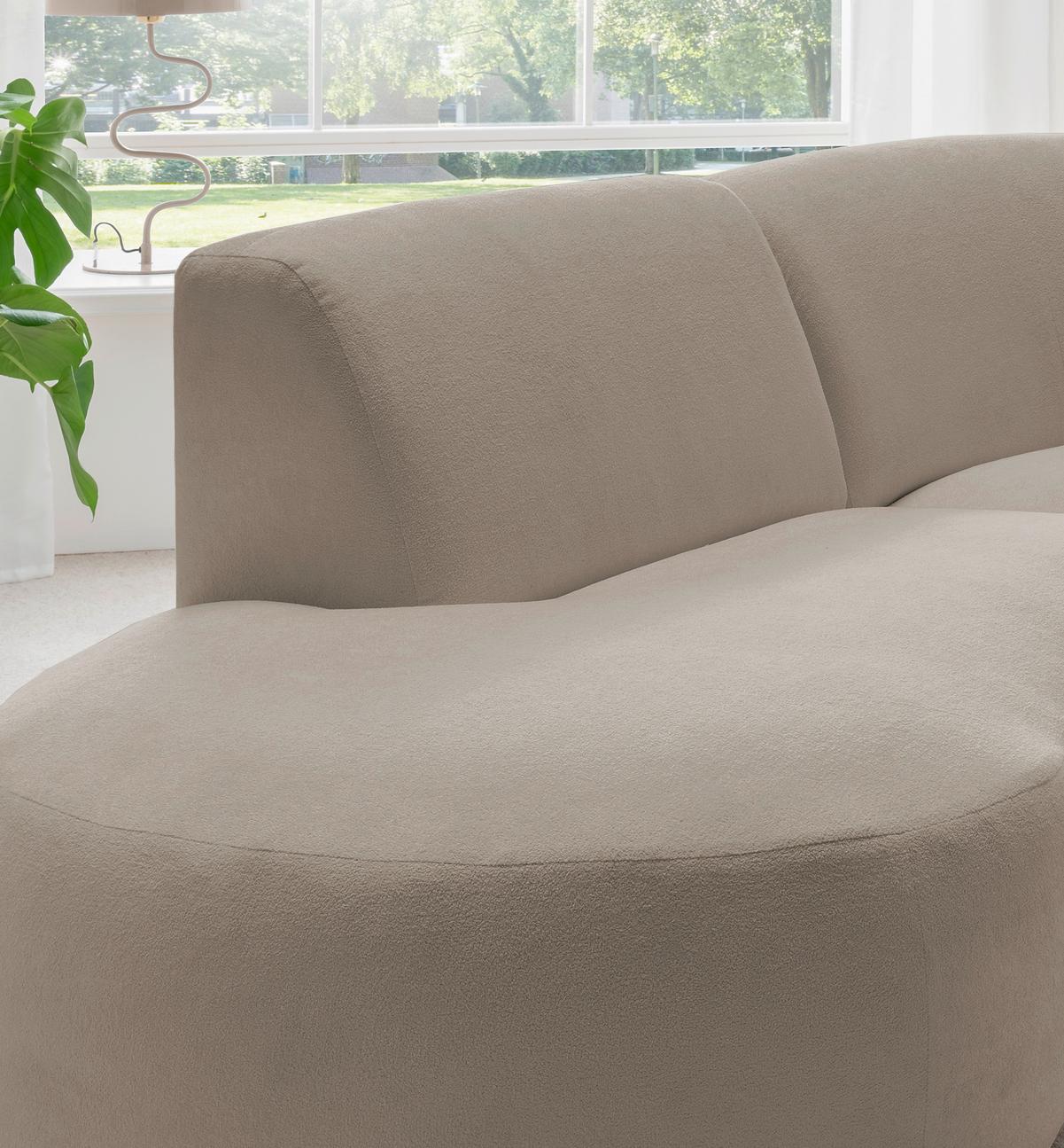 Ecksofa Jesi, Taupe S: 182x276 Cm - Taupe/Schwarz, MODERN, Textil (182/276cm) - Livetastic