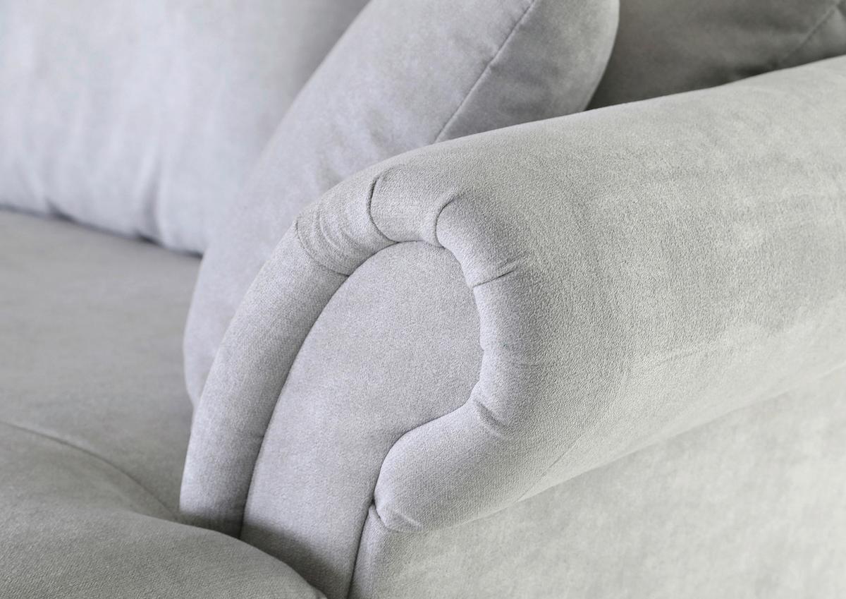 Bigsofa Lamour - Dunkelbraun/Hellgrau, KONVENTIONELL, Holz/Textil (270/80/110cm) - Livetastic