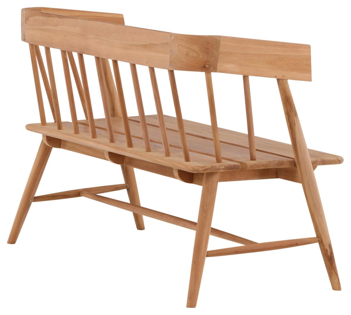 Gartenbank Teakholz 2-Sitzer Split - Teakfarben, KONVENTIONELL, Holz (58/85/132cm) - Gardenson