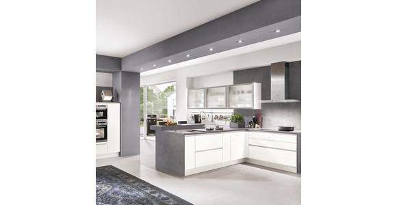 Einbauküche Fontana Frei Planbar Modern, Grifflos - Weiß/Grau, MODERN, Holzwerkstoff - Vertico