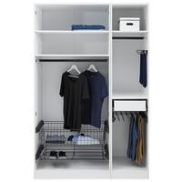 Offener Kleiderschrank 136,7 cm Unit Weiß - Weiß, MODERN, Holzwerkstoff (136,7/210/56,5cm) - Ondega