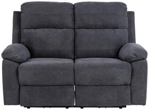 2-Sitzer-Sofa Mit Relaxfunktion Mora Dunkelgrau - Dunkelgrau/Schwarz, KONVENTIONELL, Textil (143,5/98/95cm) - MID.YOU