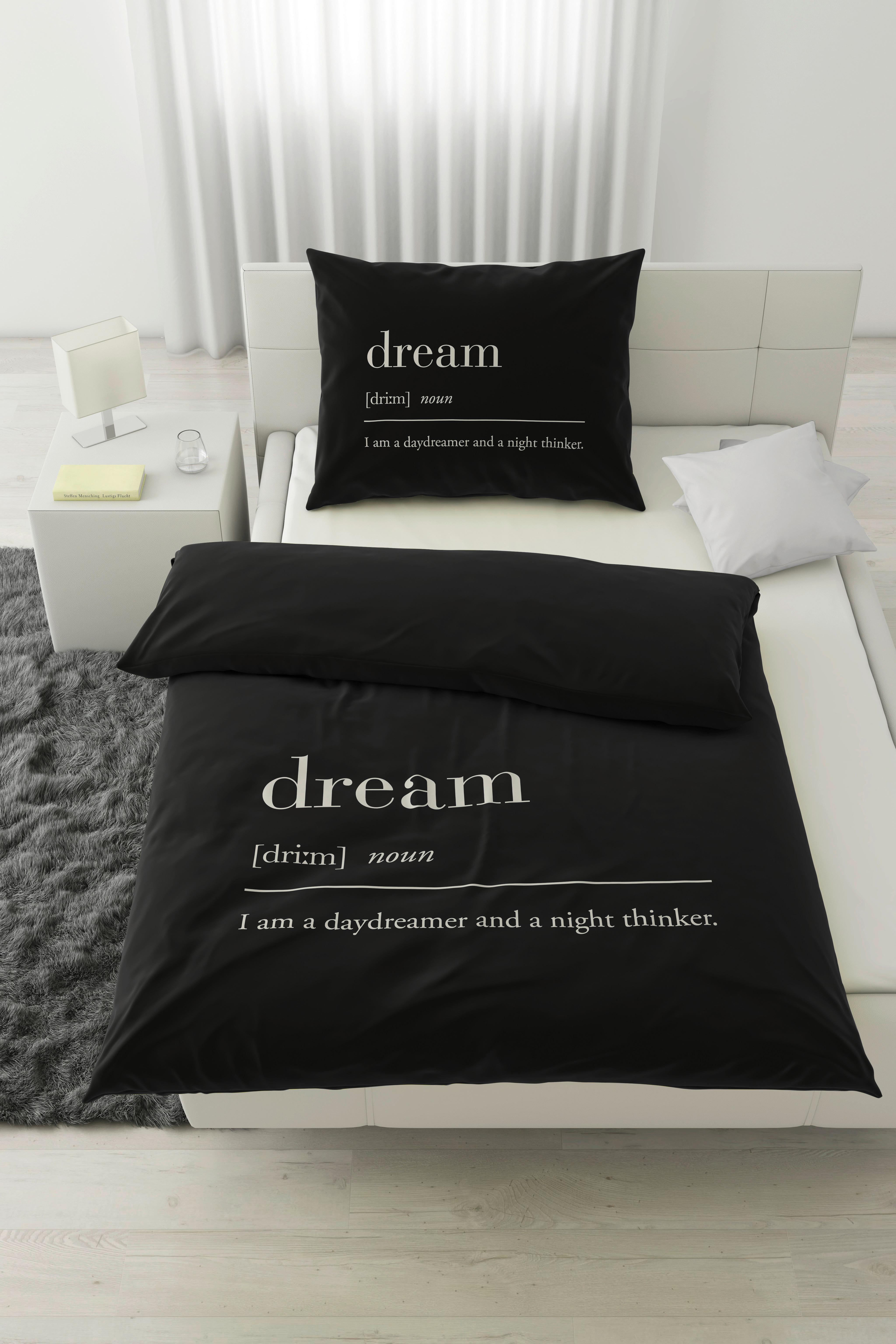 Posteľná Bielizeň Dream, 140/200cm, Čierna - čierna, Moderný, textil (140/200cm) - Modern Living