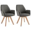 Stuhl-Set Tony - Anthrazit/Buchefarben, MODERN, Holz/Textil (57/89/61cm) - MID.YOU