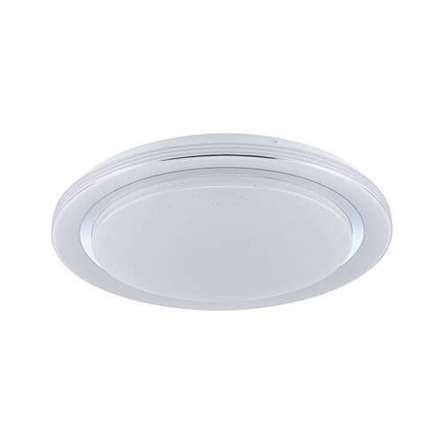 Deckenleuchte Ø 48,5 cm 1-Flammig dimmbar Rund - Chromfarben/Weiß, Basics, Kunststoff/Metall (48,5/7,5cm) - Paulmann