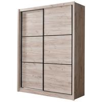 Tolóajtós Szekrény Navara 166/215,5 Cm - tölgyfa színű, Basics (166/215,5/60,5cm)