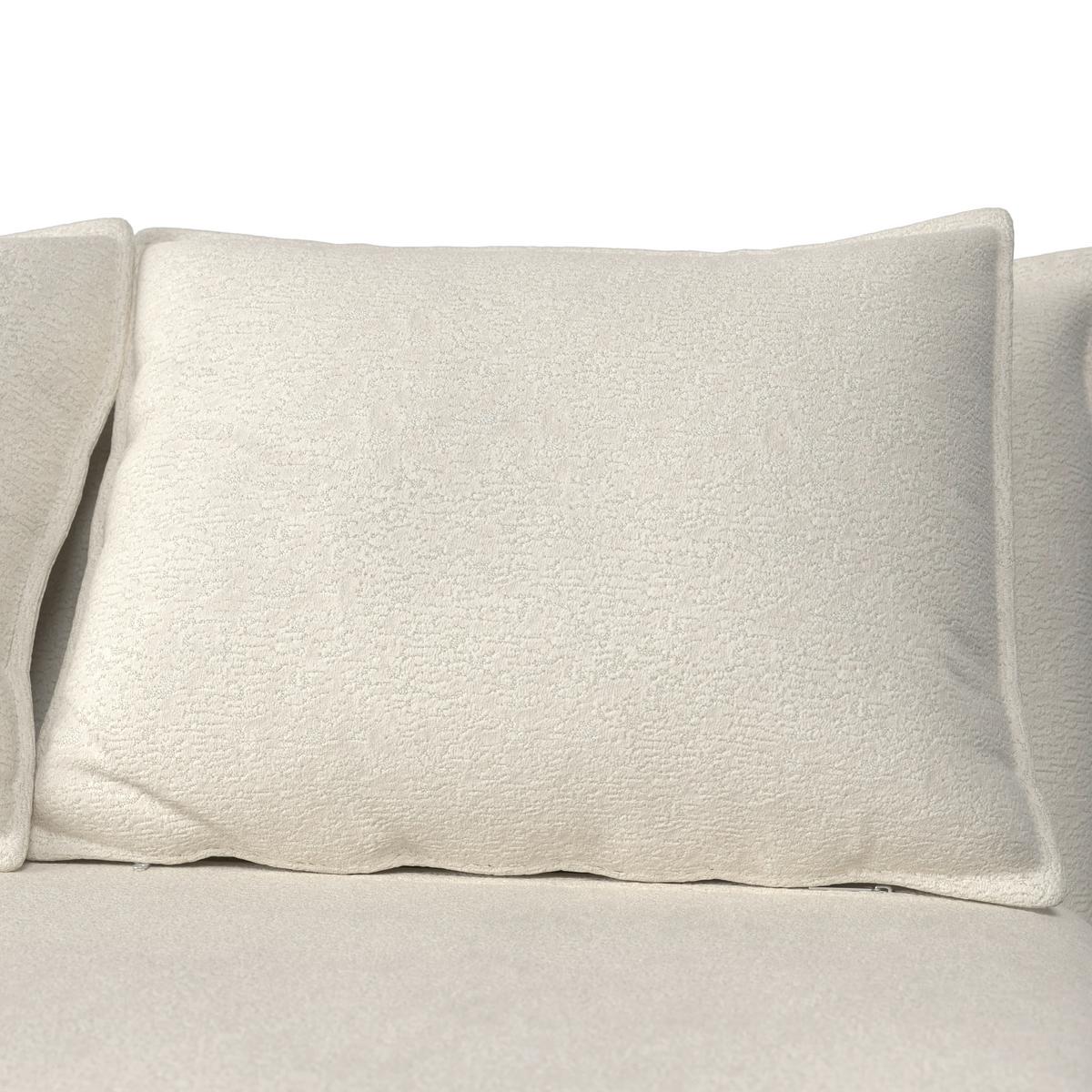 Rozkladacia pohovka BELLA, biela, max. 240 kg - biela/prírodná farba, Modern, kov/drevo (141/76/63cm) - Bessagi Home