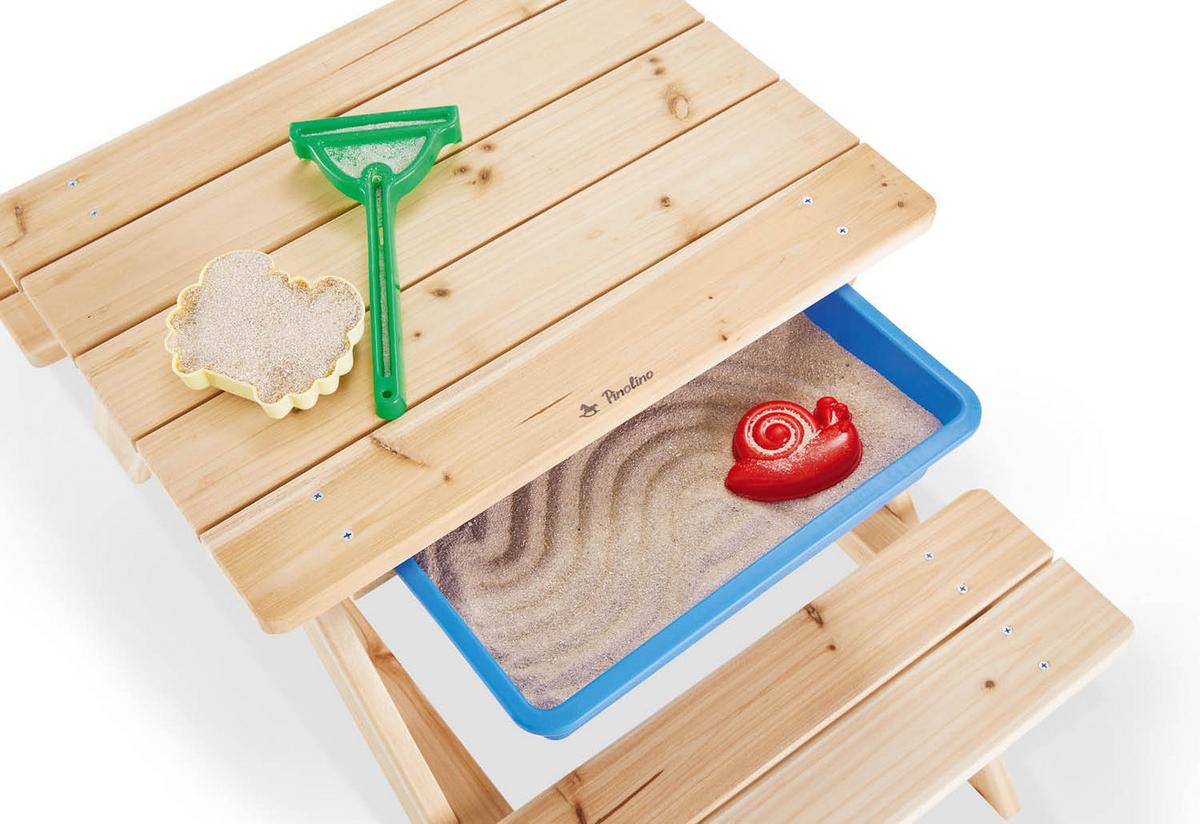 Kindersitzgruppe natur - Naturfarben, Basics, Holz (51/51/79cm) - Pinolino