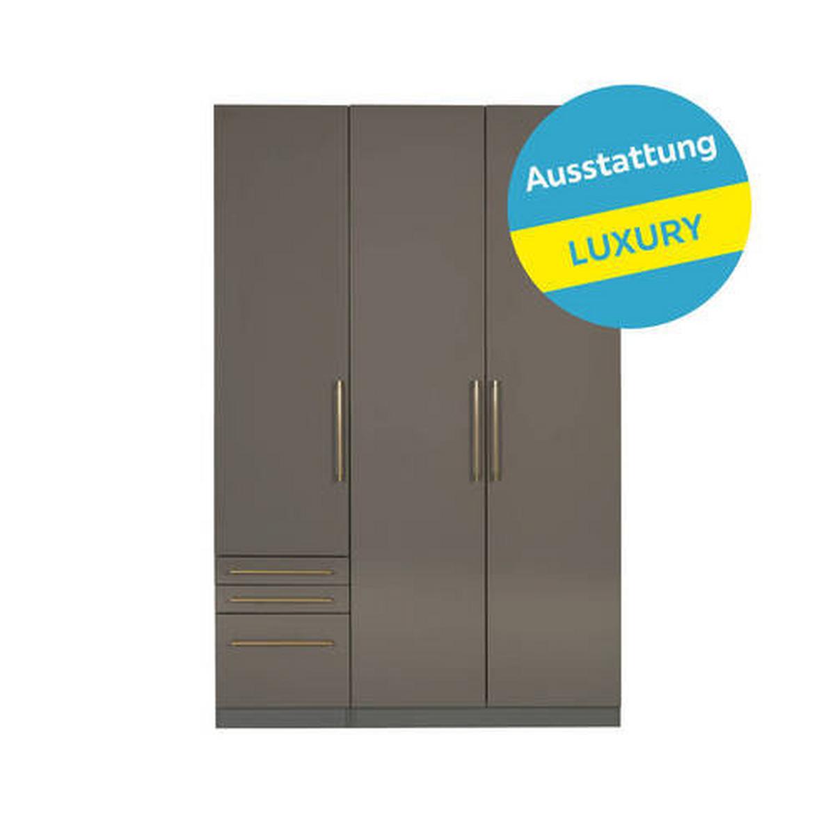 Kleiderschrank Unit 3trg. Normalhöhe - KONVENTIONELL (137/210/58,3cm) - Ondega