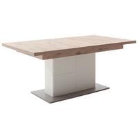 Esstisch Palermo Weiß/eiche D. B: 180cm - Eichefarben/Weiß, Design, Holzwerkstoff (180/77/100cm) - Livetastic