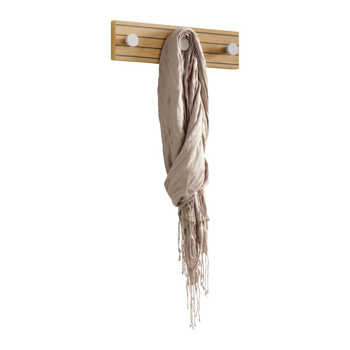 Nástenný vešiak Polar 3, š: 35cm - kašmírová/farba duba, Modern, kov/kompozitné drevo (35/9/4cm) - Mömax