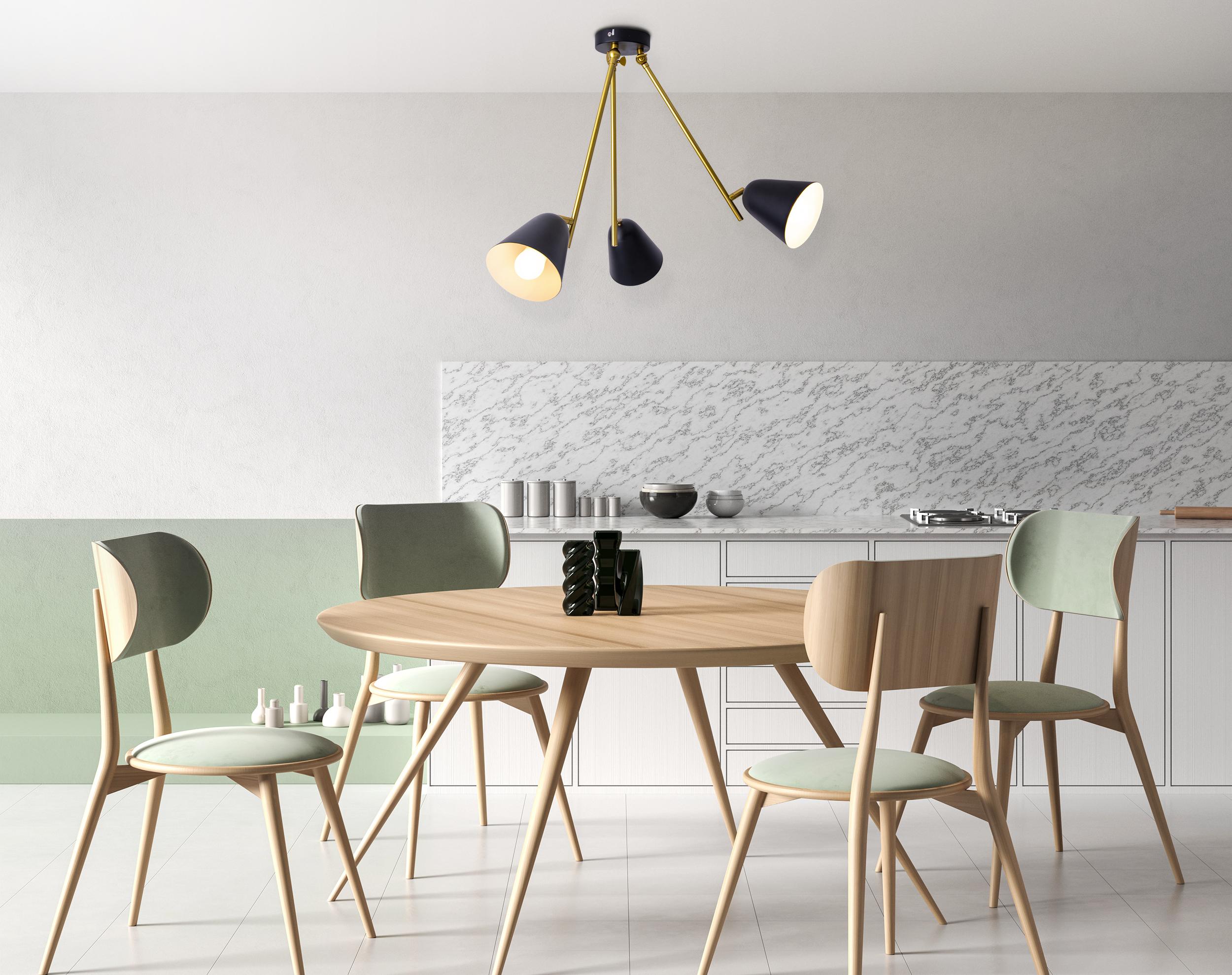 Deckenleuchte Triton Ø 50-95 Cm 3-Flammig - Design, Metall (50-95/50cm) - Näve