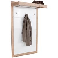 Garderobenpaneel Malta Eiche Dekor Hutablage B: 94,9 cm - Eichefarben/Weiß, MODERN, Holzwerkstoff (94,9/147,7/34cm)