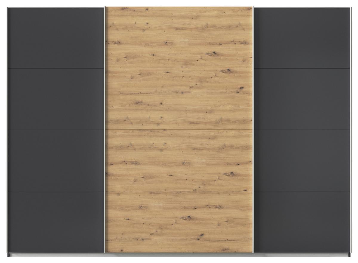 Tolóajtós Szekrény Feldkirch 315/229 Cm - Artisan tölgy/antracit, Modern, faalapú anyag (315/229/62cm)