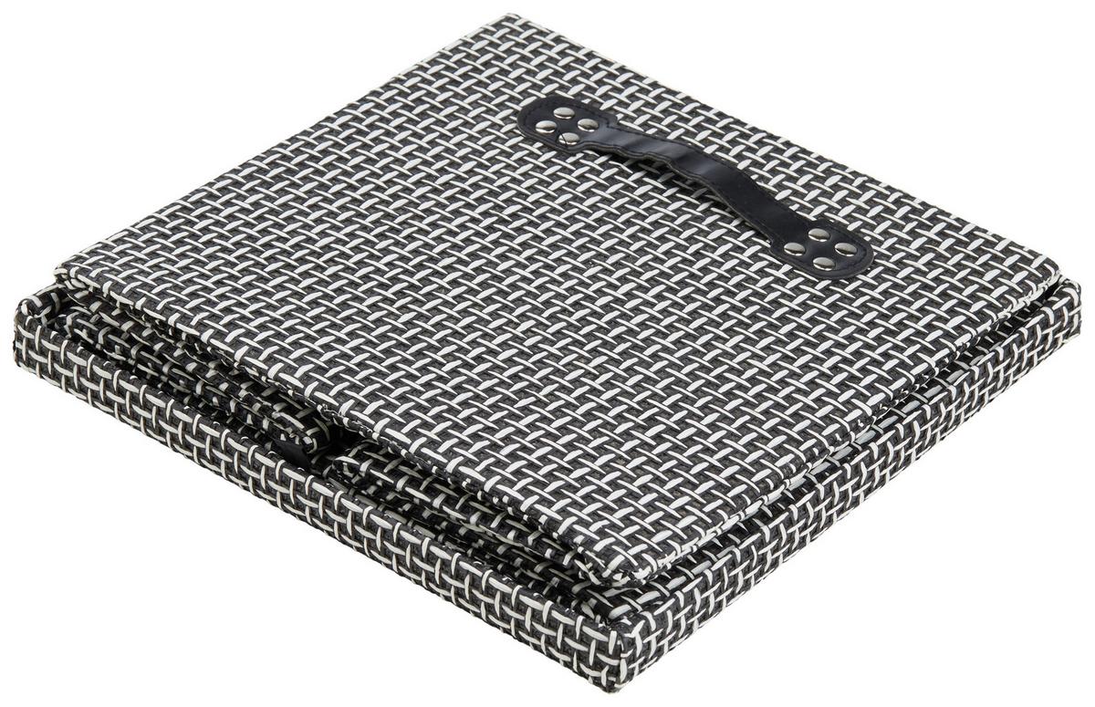 BOX S VEKOM FOLDABLE - čierna/biela, kartón/textil (29,5/28/30cm) - Mömax