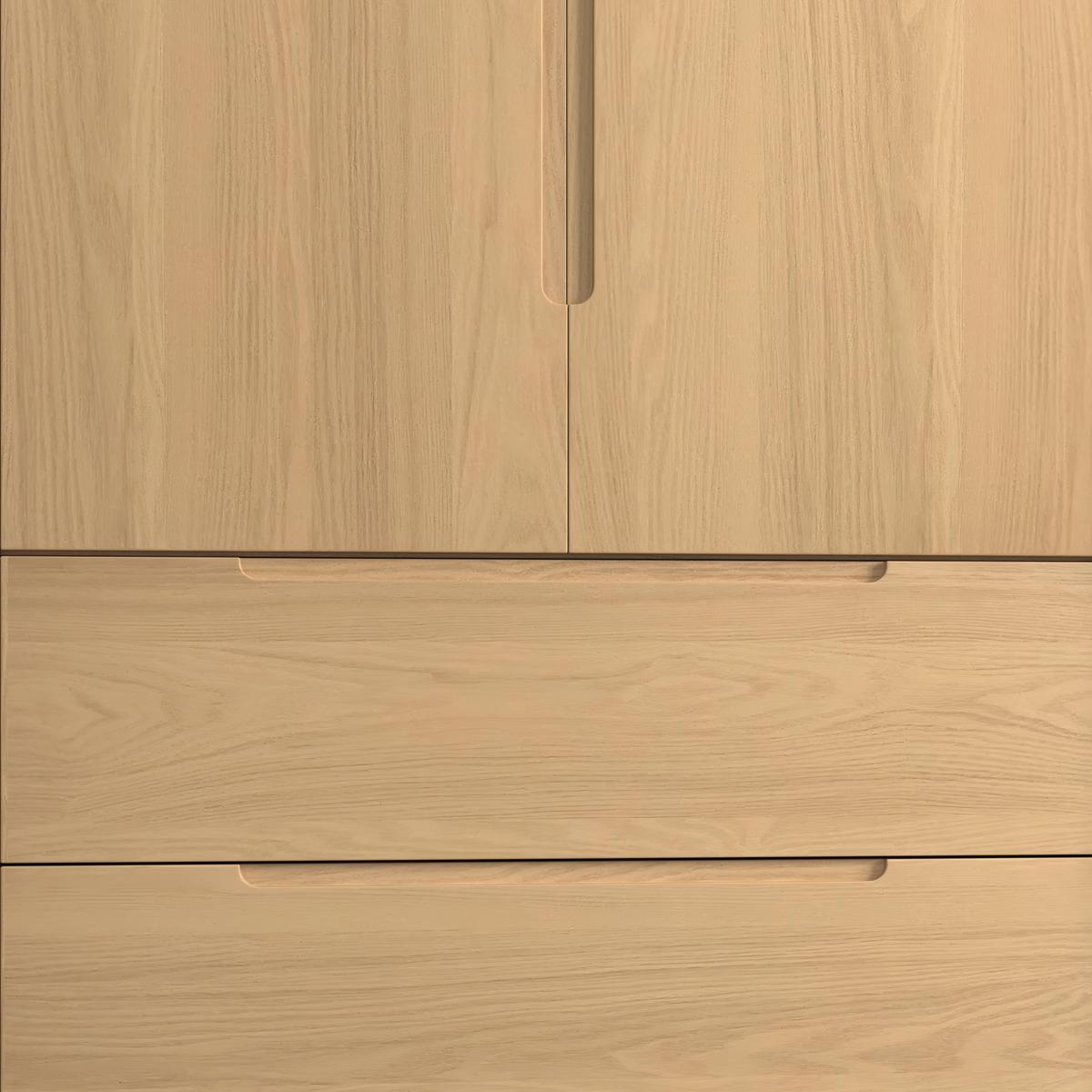 Šatníková skriňa MARLO š. cca 100 cm, dekor dub - farba duba, Modern, drevo/kompozitné drevo (100/223/60cm) - Bessagi Home