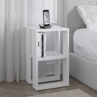 Nachttisch Lonie - Weiß, Design, Holzwerkstoff (34/55/30cm) - Livetastic