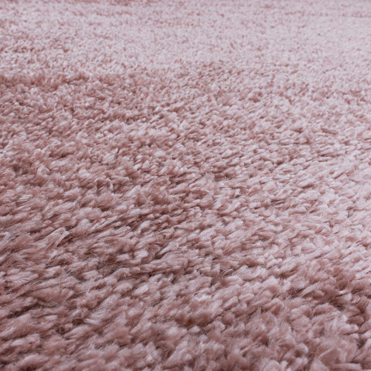Hochflor Teppich Rosa Fluffy 200x290 cm - Rosa, Basics, Textil (200/290cm)
