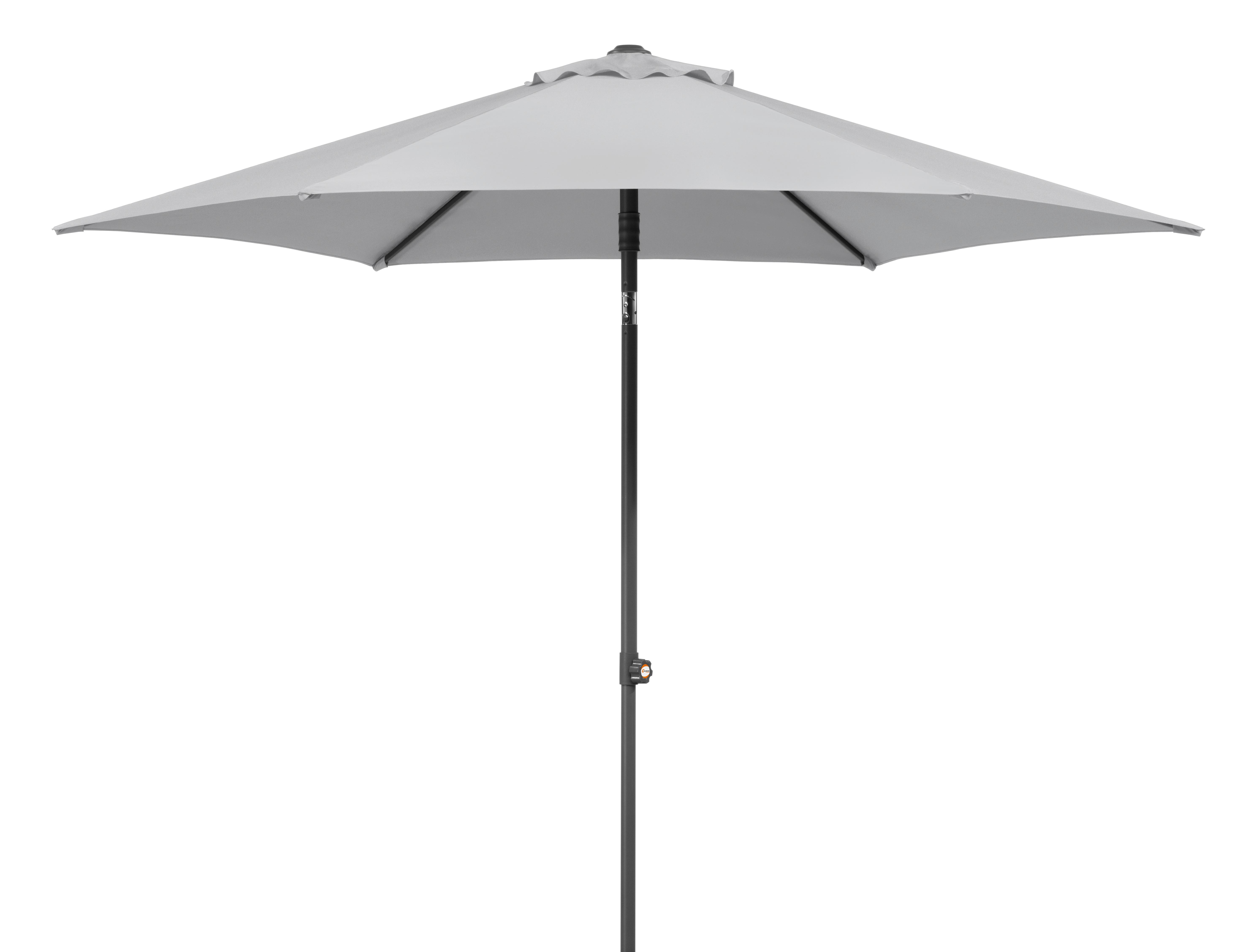 Sonnenschirm Sevilla BxHxT: 270x270x246 cm Silbergrau - Anthrazit/Silberfarben, Basics, Textil/Metall (270/270/246cm) - Schneider