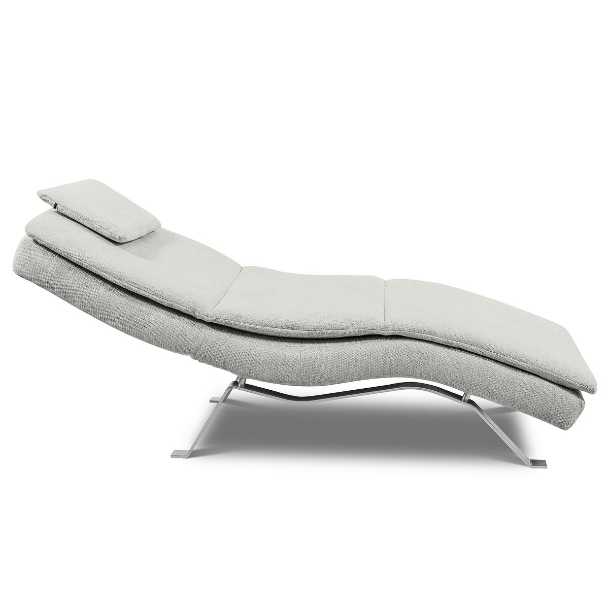 RELAXLIEGE Grau B: 65 cm - Silberfarben/Grau, Design, Textil (65/95/171cm) - Celina Home