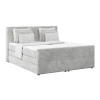 Boxspringbett mit Topper und Bettkasten 160x200 cm Medino - Hellgrau, KONVENTIONELL, Holz/Holzwerkstoff (160/200cm) - Luca Bessoni