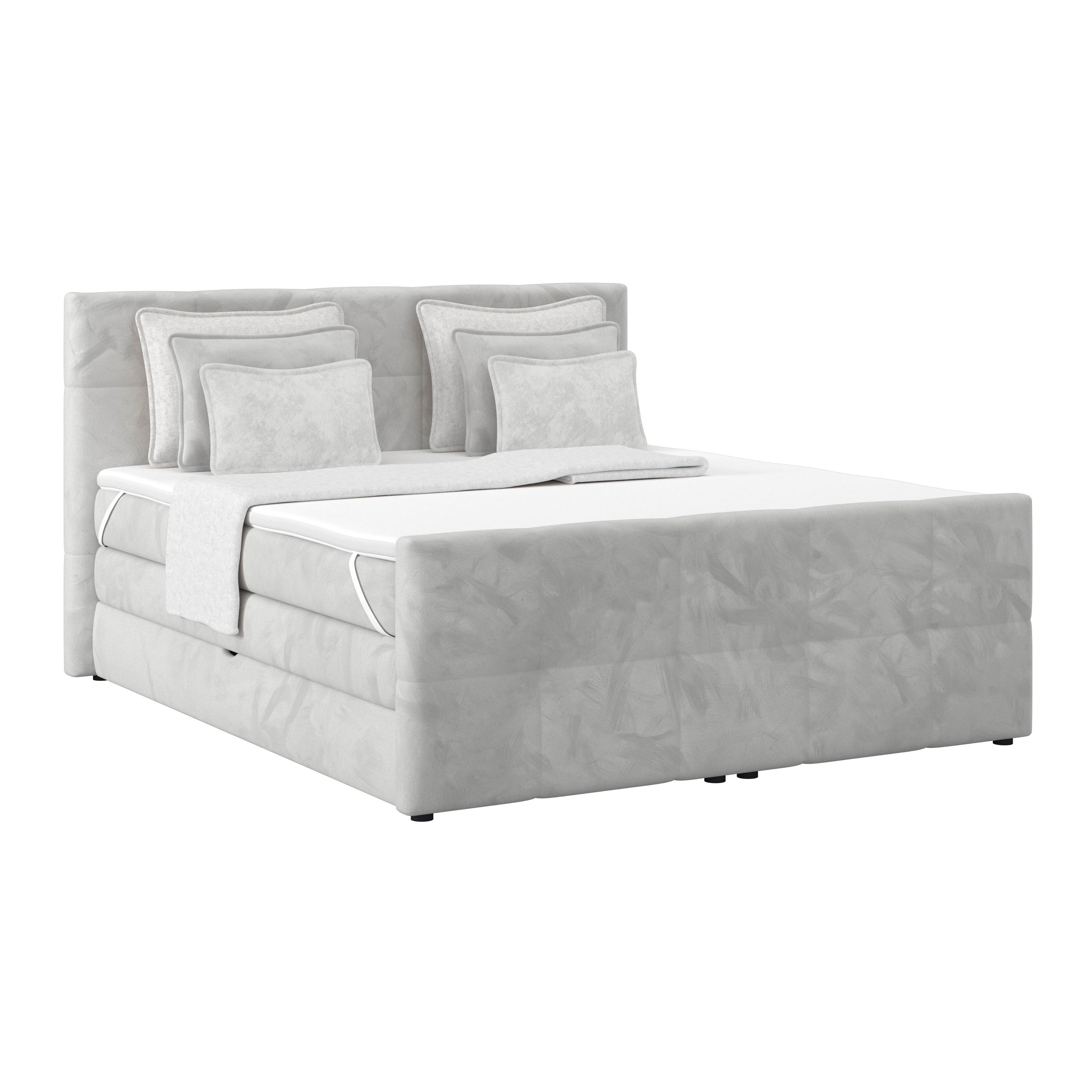 Boxspringbett mit Topper und Bettkasten 160x200 cm Medino