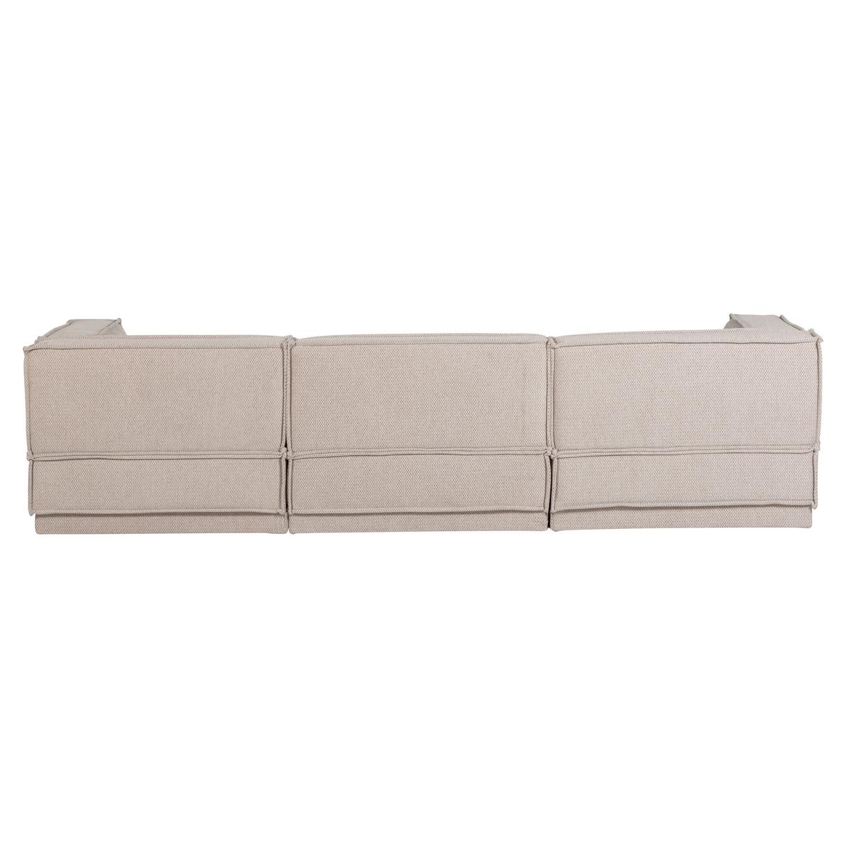 ECKSOFA Manu Naturfarben 160x286cm - Schwarz/Naturfarben, MODERN, Textil (160/286cm) - Livetastic