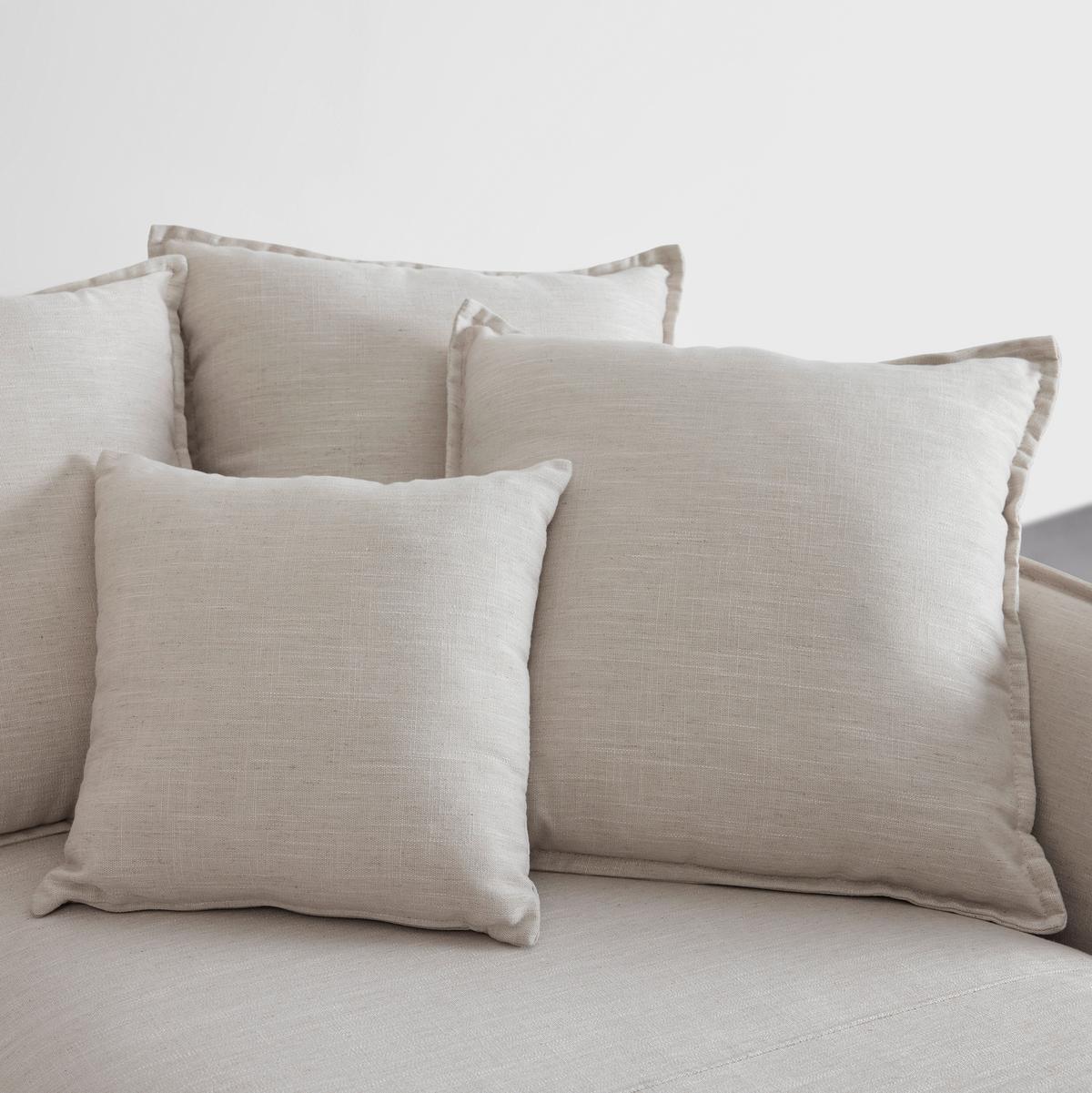 Sedací souprava ELIA přírodná barva - černá/přírodní barvy, Moderní, dřevo/textil (265/158cm) - Bessagi Home