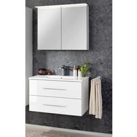 Badezimmer B.Perfekt Weiß 3-Teilig - Weiß, Basics, Glas/Keramik (82cm) - MID.YOU