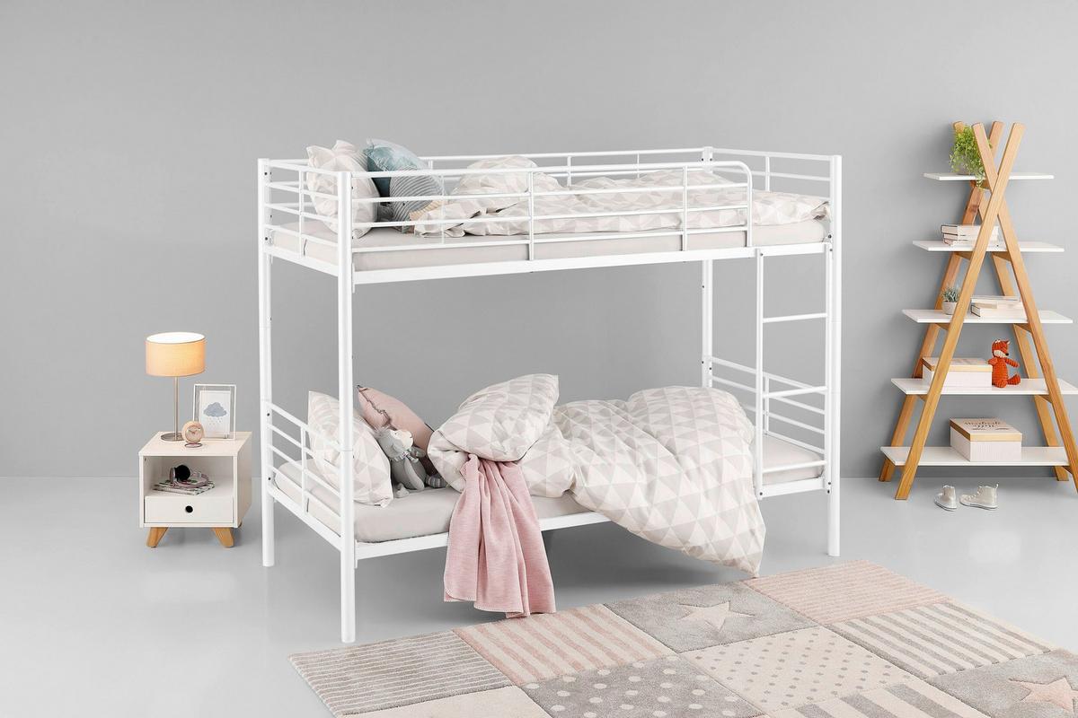 Etagenbett Rosie Weiß 97x208cm - Weiß, Design, Metall (97/208cm) - MID.YOU