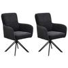 Stuhl-Set Tino - Schwarz, MODERN, Textil/Metall (62/94/70cm) - MID.YOU