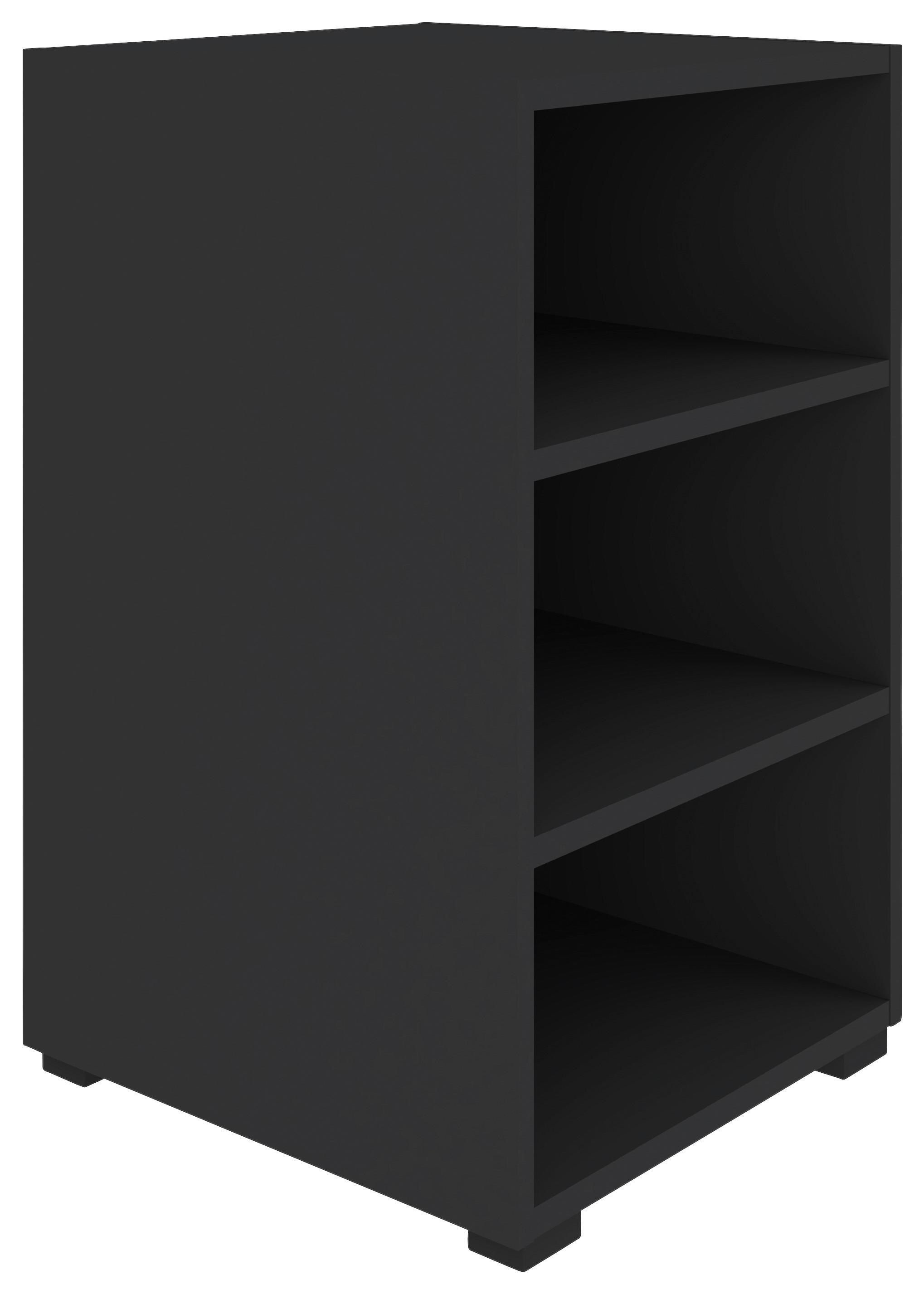 Regál Unit-Elements Midi - bílá/černá, Moderní, kompozitní dřevo (45,6/67,2/40cm) - Ondega